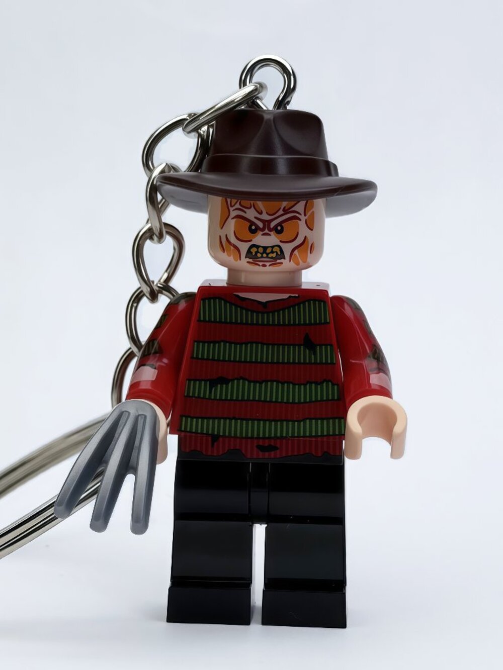 Freddy Krueger Horror Minifigure Keychain Custom Collectible Figure